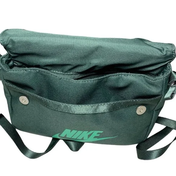 Nike Sportswear Futura Shoulder Bag Olive Green Adjustable Unisex CW9300-338 - Picture 3 of 9